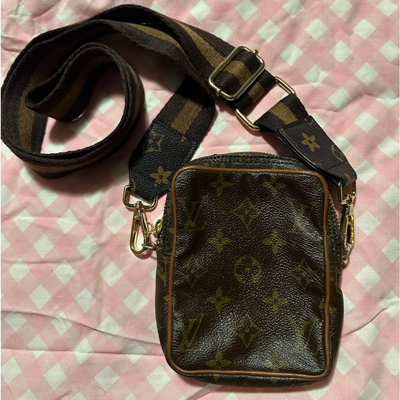 Louis Vuitton Danube Micro Mini Strap Brown Monogram Canvas Cross Body Bag - Picture 1 of 7